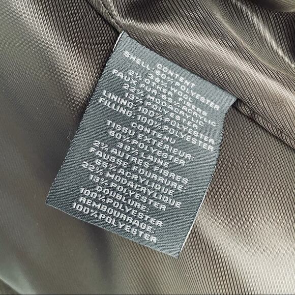 Vince Camuto wool blend basket weave faux fur edging in the hood - Picture 14 of 16